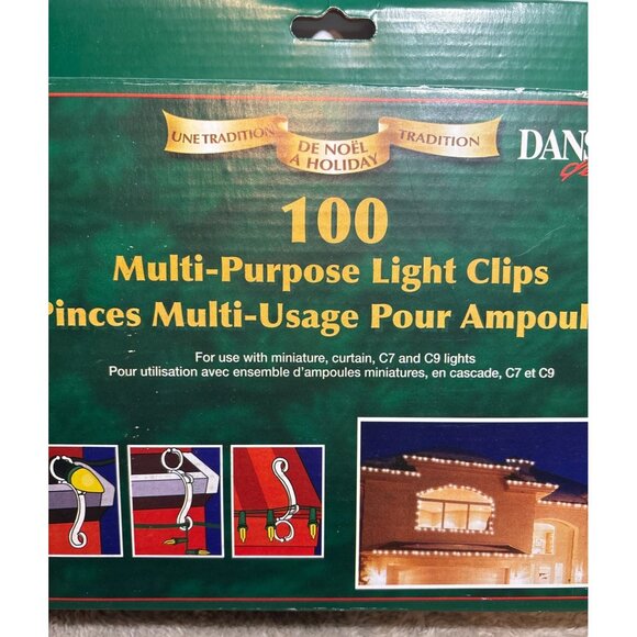 Danson Decor 100 Multi-Purpose Light Clips For Miniature Curtain C7 & C9 Lights - Picture 3 of 3